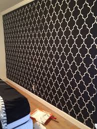 Black And White Wall Stencil Designs My Black And White Room Black Wall White Painted Stencil Cuttingedgestencils Com Really Easy Trending Decor Home Decor Trends Stencils Wall