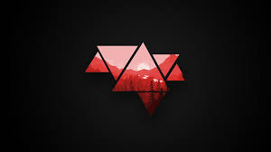 Minimalistic Mountains Red And Black Version 1920x1080 Anime Wallpaper 1920x1080 Red And Black Wallpaper Minimalist Desktop Wallpaper Gray and black wallpaper, minimalism, digital art, circle, moon. anime wallpaper 1920x1080