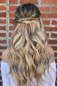 While some may argue that the hair down hairstyle can be too plain bridesmaid hairstyles for curly hair should take advantage of this charming hair type. Bridal Hairstyles Half Up Half Down Novocom Top
