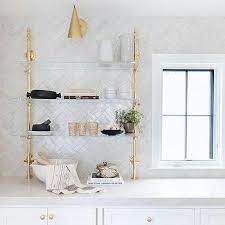 Maybe you would like to learn more about one of these? Brass And Glass Kitchen Shelves Design Ideas