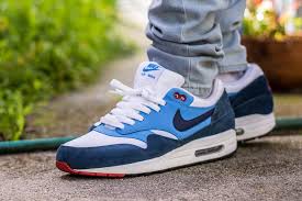 Nike Air Max 1 Essential Midnight Navy University Blue On Feet Sneaker Review Nike Air Max Mens Nike Air Max Blue Air Max