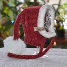 Santa Hat For Small Dog Hatforpet Petclothes Hatfordog Hoodfordog Snoodfordog Knitfordog