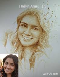 Water colour mix coffee painting