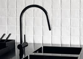 high/low black kitchen faucet remodelista