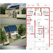 Denah rumah minimalis 1 lantai 3 kamar tidur ini sebagai persiapan ketika nantinya anda memiliki keluarga lebih besar lagi. Desain Rumah 1 Lantai 3 Kamar Tidur Type 72 Shopee Indonesia