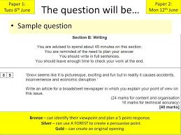 Updated question 2 paper 1 aqa english language. Paper 1 Tues 6th June Gcse English Language Paper 2 Mon 12th June Ppt Download