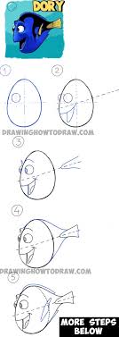 How To Draw Dory From Pixars Finding Nemo In Easy Steps Drawing Tutorial How To Draw Step By Step Drawing Tutorials Dory Drawing Disney Drawings Drawing Tutorial