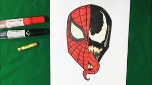 Some of the coloring pages shown here are spiderman drawing at explore collection of spiderman d. Spider Man Half Face Venom Coloring Pages Sailany Coloring Kids Youtube