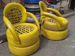 Amazing Upcycled Tire Chairs Found On Ecodaisy S Facebook Page Tire Chairs Reuse Old Tires Tyres Recycle