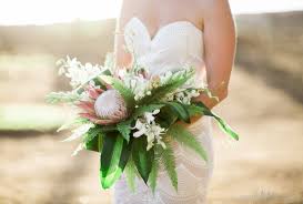Your wedding bouquet is one of the most important floral elements of your big day. Tropical Bridal Bouquet In Pink White Green Tropical Bridal Bouquet Hawaii Wedding Wedding Flowers