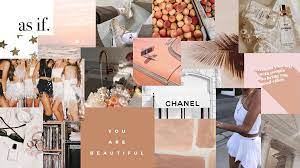 Pink And Neutral Collage Wallpaper Computer Wallpaper Desktop Wallpapers Macbook Wallpaper Aesthetic Desktop Wallpaper