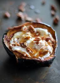 Breakfast Baked Acorn Squash With Greek Yogurt Honey Pecans Recipe Acorn Squash Recipes Greek Yogurt Recipes Breakfast Food
