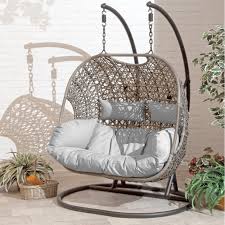 Gsd cocoon egg chair swing folding double eleanor. Brampton Double Cocoon Cushioned Swing Chair All Round Fun