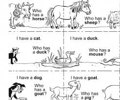 Esl Vocabulary Card Game Farm Wild Animals