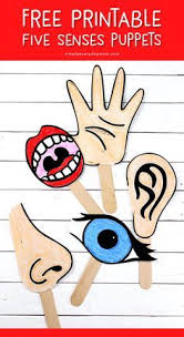 Download These Free Printable 5 Senses For Kids Puppets To Teach Children Five Senses Preschool Senses Preschool Preschool Activities