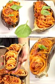 Mit Spaghetti Gefullte Und Uberbackene Aubergine Das Beste Rezept Aller Zeiten Rezepte Uberbackene Aubergine Lecker