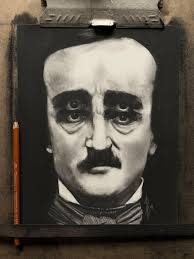 One of my charcoal portraits of Poe 🖤 : r/EdgarAllanPoe