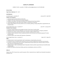 patient care assistant resume examples