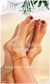 Anklet dirty talk and sexy memes igniting her wildest night out wearing the hotwife anklet