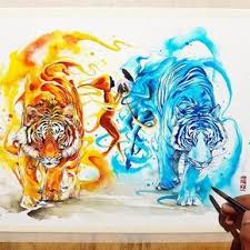 Vibrant Fantasy Watercolor Animal Paintings Watercolor Paintings Of Animals Tiger Art Animal Paintings