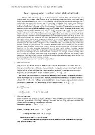 108+ contoh soal dan jawaban metode lagrange terbaru. Doc Teori Lagrangia Dan Hamilton Dalam Mekanika Klasik Intan Dyah Academia Edu