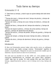 Tanto así, que hasta un encuentro casual y casi sin importancia con alguien o algo, es parte de su plan para poner en. Bosquejo Todo Tiene Su Tiempo Pdf Eclesiastes Cristo Titulo