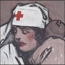 Gordon Grant WW1 Poster &quot;The Comforter&#39; 1918 - American Red Cross Nurse Recruiting Poster - RL-765.1L
