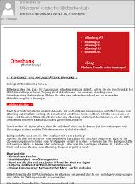 Phishing Warnung Oberbank 3 Banken Gruppe