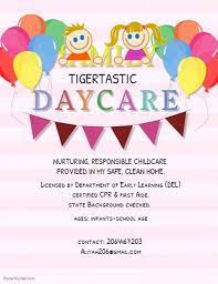 Daycare Flyer Postermywall Daycare Forms Effective Marketing Strategies Family Day Care