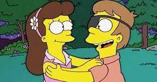 Pin De Valentina En Los Simpsons Primer Beso Los Simpson Besos