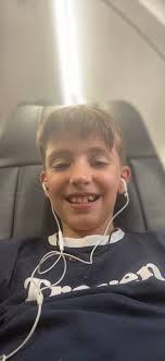 Jude just spent a few days in Vermont with his grandparents. He flew across  the country, ate pancakes in the morning, played soccer in a big yard, and  got to feel what