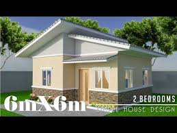 6mx6m 36sq M Simple House Design With 2 Bedrooms Youtube In 2020 Simple House Design Cool House Designs Small House Design Plans