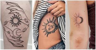 This tattoo includes two simple black inked rings tatted around the finger. Updated 43 Glorious Sun And Moon Tattoos August 2020