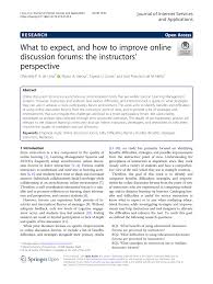 Entretenimento e noticias de limeira e região. Pdf What To Expect And How To Improve Online Discussion Forums The Instructors Perspective