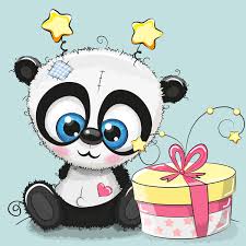 Cute panda bear wising you a happy birthday. Cute Panda Happy Birthday Card Vector 01 Free Download