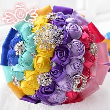 Green flowers are unexpected and elegant. Luxury Handmade High Quality Holding Flowers Bridal Jewelry Wedding Bouquet Wedding Bride Flower European Style White Blue Color Buy At The Price Of 82 35 In Aliexpress Com Imall Com