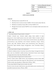 Asam (fatih,2008) titrasi adalah metode analisis kuantitatif untuk menentukan kadar suatu 7. Doc Laporan Praktikum Kimia Bab Iv Asidi Alkalimetri Andreas C Academia Edu