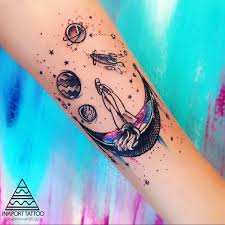 Watercolor Space Art By Inkport Tattoo Inkporttattoo M Tatuajes Cosmos Illustration