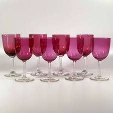 Find kitchen glassware in a variety of sizes, patterns and styles. Set Of Victorian Ruby Pink Drinking Glasses