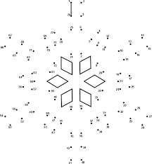Snowflake Dot To Dot Printable Game Dot To Dot Printables Connect The Dots Christmas Coloring Pages