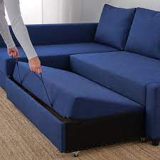 Es bietet viel stauraum durch einen großen kasten unter dem sofa. Friheten Eckbettsofa Mit Bettkasten Skiftebo Blau Ikea Deutschland