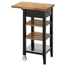 Stainless steel 3 tier rolling service cart. Stenstorp Kitchen Trolley Black Brown Oak 45x43x90 Cm Ikea