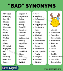 In this page you can discover 72 synonyms, antonyms, idiomatic expressions, and related words for inept , like: Another Word For Bad 70 Common Synonyms For Bad In English Love English