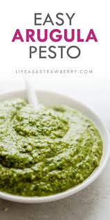Easy Arugula Pesto With Video Life As A Strawberry Recipe Arugula Pesto Recipes Pesto