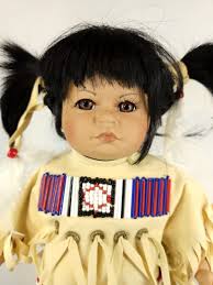 Hamilton Collection Native American Porcelain Doll "Little Cloud" 15"  Vintage