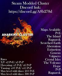 Pve] Anarkhy Cluster Servers (PC Steam) - Server Advertisements - ARK -  Official Community Forums