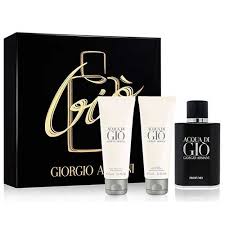 Giorgio armani acqua di giò absolu instinct. Giorgio Armani Acqua Di Gio Homme Profumo Eau De Parfum 75 Ml Gift Set Body Shower 75 Ml After Shave 75 Ml