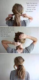 Criss Cross Low Ponytail Hair Styles Long Hair Styles Effortless Hairstyles
