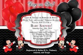 Mickey And Minnie Twin Baby Shower Invitations Diy Baby Shower Invitations Girl Mickey Mouse Baby Shower Minnie Mouse Baby Shower
