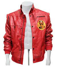 Cobra Kai Jacket The Karate Kid Red Bomber Jacket In 2020 Leather Jacket Men Leather Bomber Jacket Real Leather Jacket